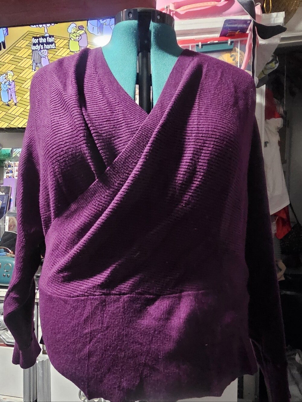 Vegan Cashmere Surplice Sweater